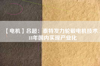 【電機】呂超:泰特發(fā)力輪轂電機技術(shù) 2018年國內(nèi)實現(xiàn)產(chǎn)業(yè)化